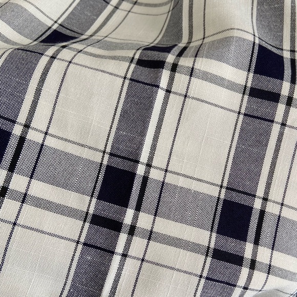 🤍Lulu’s Tad of Plaid Ivory Plaid Balloon Sleeve Mini Dress - Picture 9 of 10